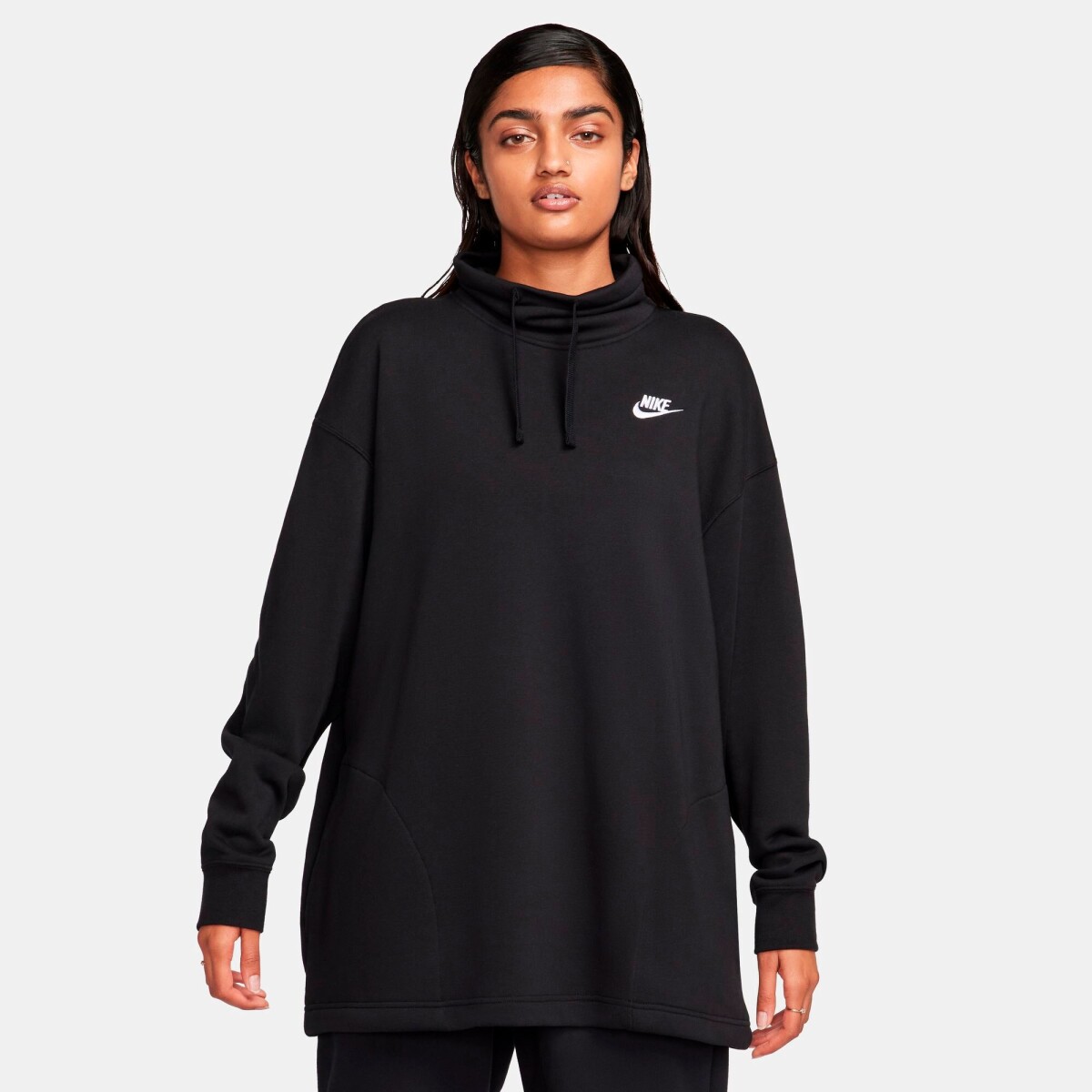 Abrigo Nike Sportswear Club Fleece de Mujer - Negro 