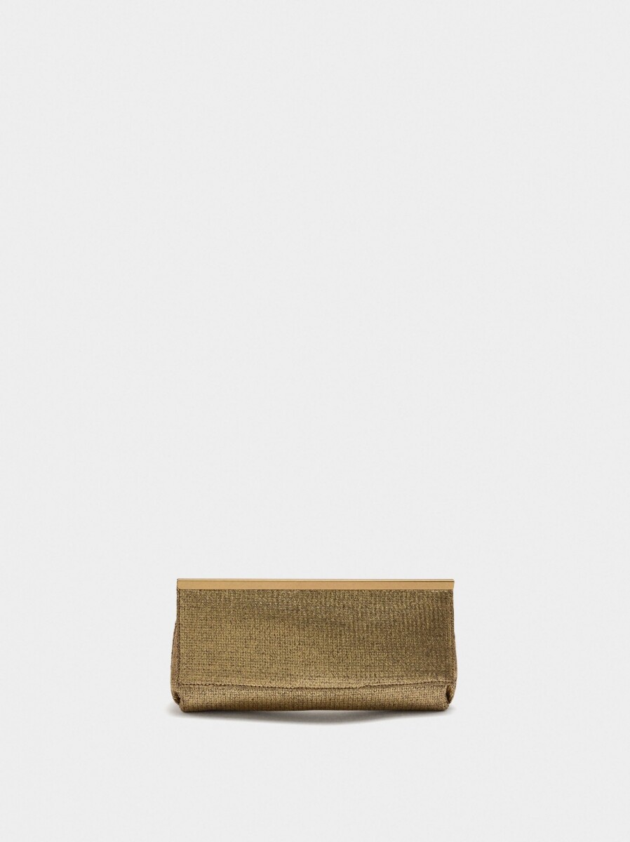 Bolso De Fiesta Sobre Efecto Rafia - dorado 