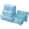 Set de 6 Organizadores de Valija Equipaje para Viaje Azul