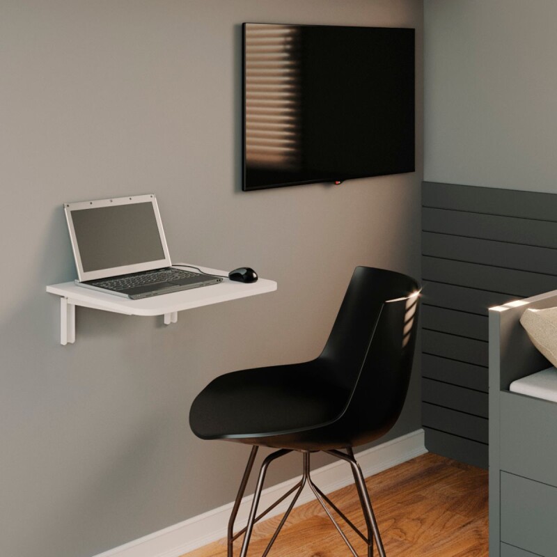 MDS5040 Mesa Plegable Abatible 50x40cm Para Pared - Blanco