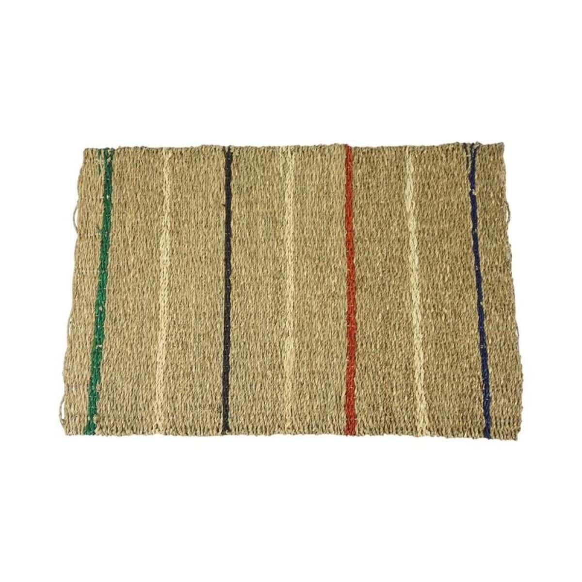 Alfombra Rect Rayas Seagrass 80X50Cm - Multicolor 
