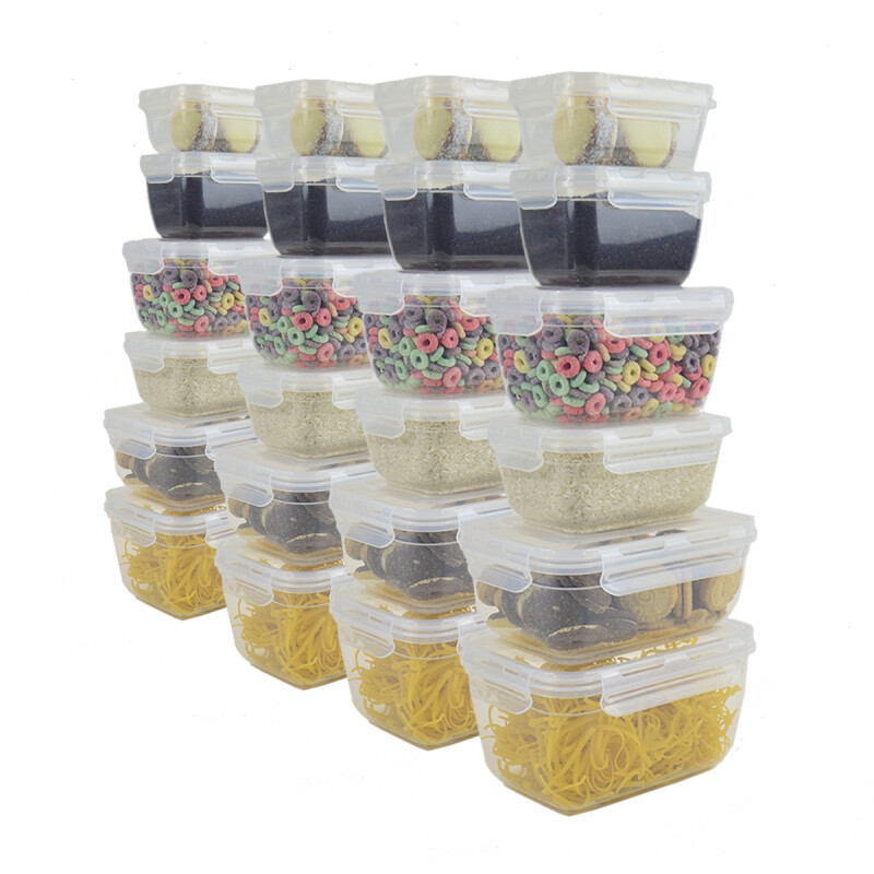 Set x24 Potes Herméticos TRANSPARENTE