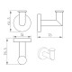 PERCHA CROMADA METALICA MODENA CROMO MATE DE BAÑO CROMO