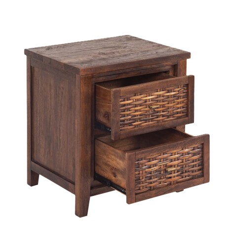 MESA DE LUZ MADERA-DE-MANGO MARRON MARGARA