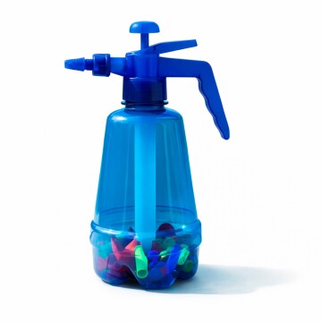 Bombitas De Agua 300 Unidades + Botella De Recarga Color Azul