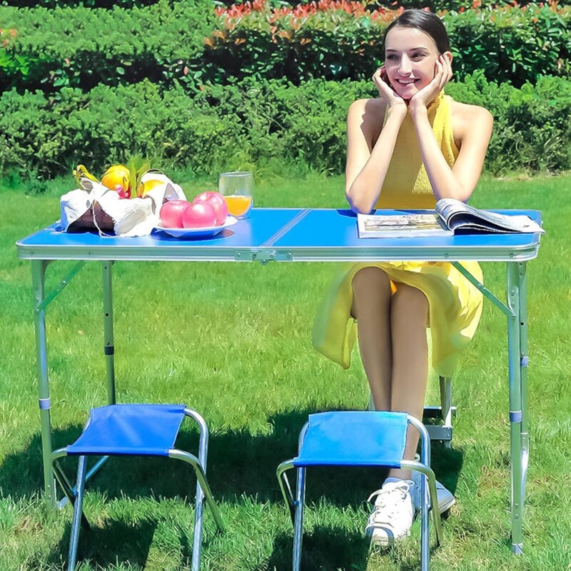 Mesa Plegable Melamínica Tipo Valija Para Camping Mesa Plegable Melamínica Tipo Valija Para Camping