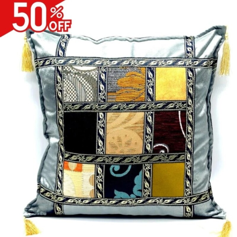 FUNDAS SALE Funda almohadón Patchwork gris