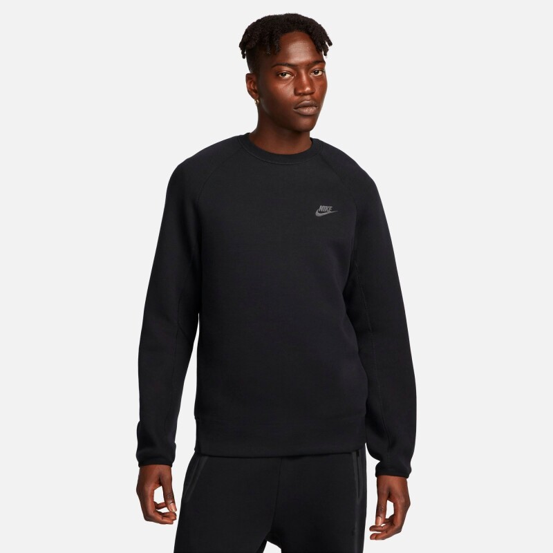 Abrigo Nike Tech Fleece Media larga de Hombre Negro