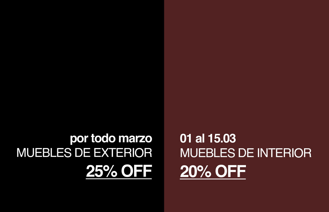 MARZO - MUEBLES DE INTERIOR Y EXTERIOR