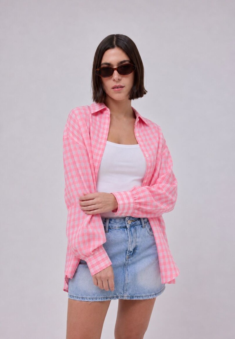Camisa Cuadros Rosa