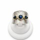 Anillo plata y lamina de oro martillado con zirconias Anillo plata y lamina de oro martillado con zirconias