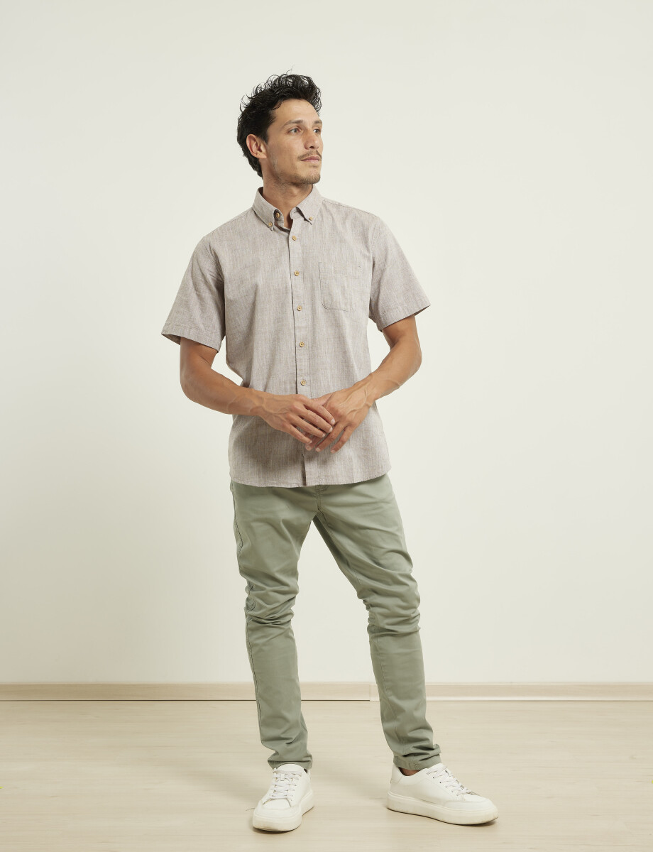 012506 CAMISA HARRINGTON LABEL Kaki