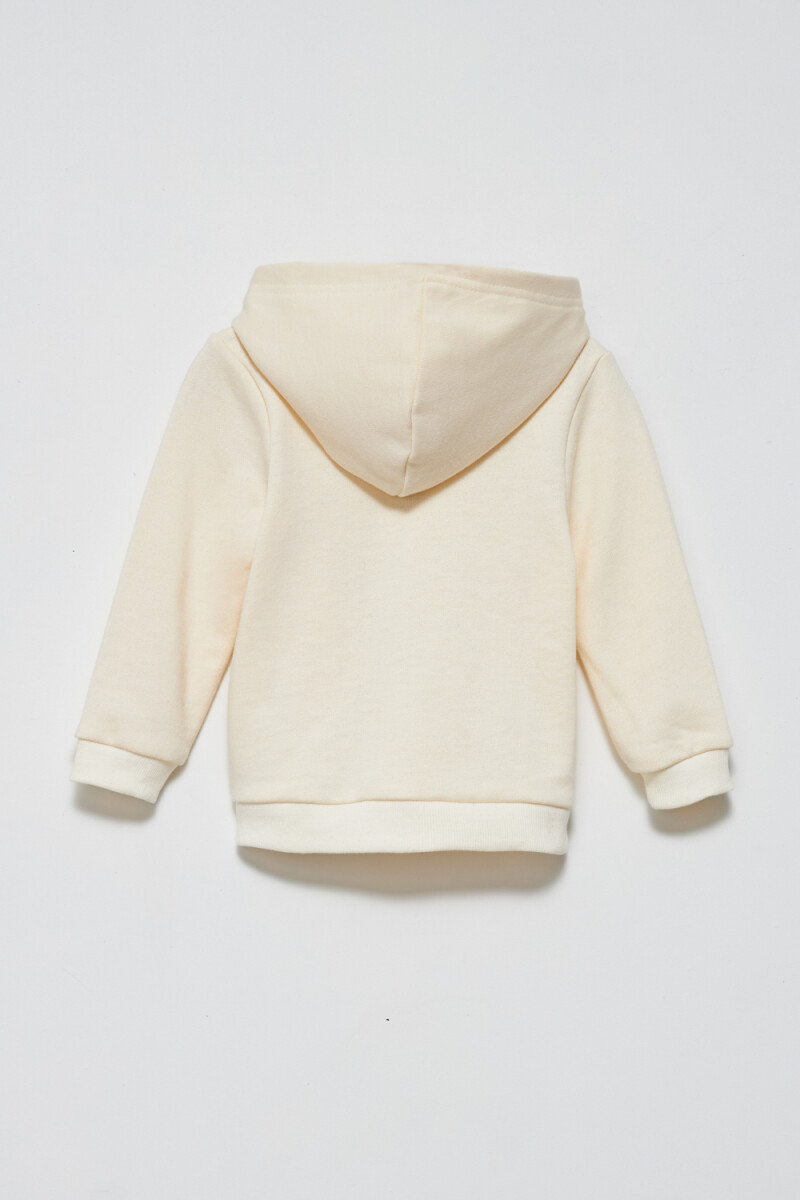Campera deportiva liviana Crema