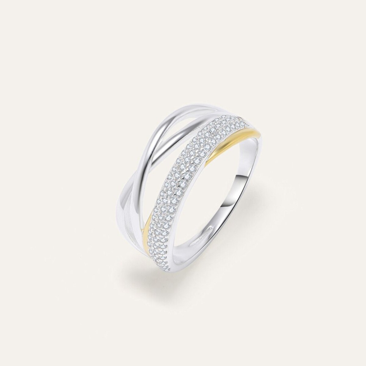 Anillo Nikola - Plata y Baño de Oro 