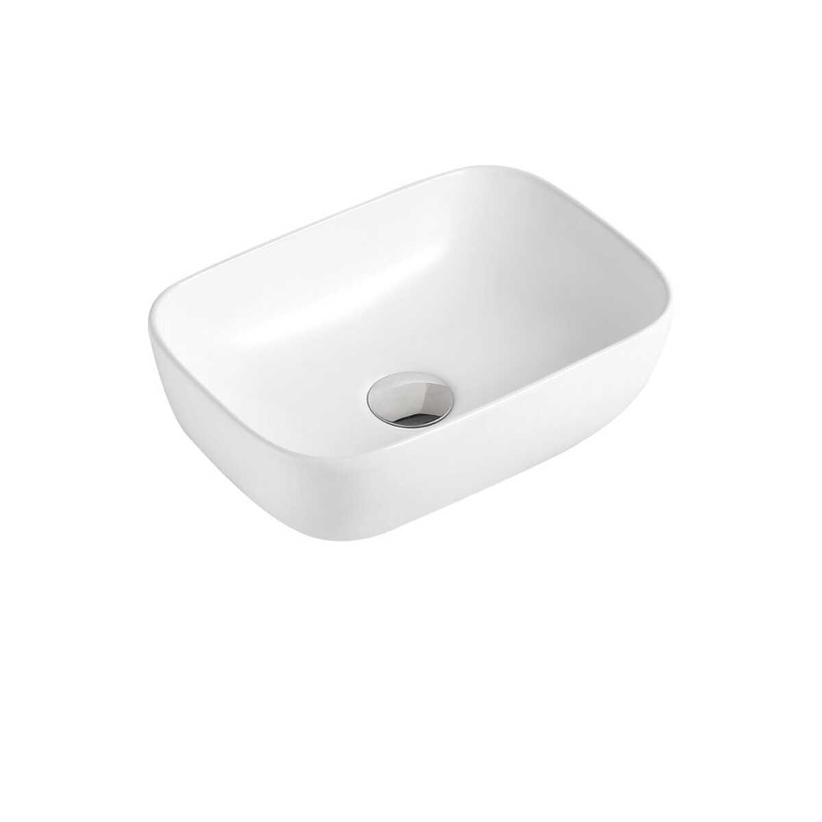 Lavatorio de Apoyo Rectangular Blanco Brillante Línea Zoe 