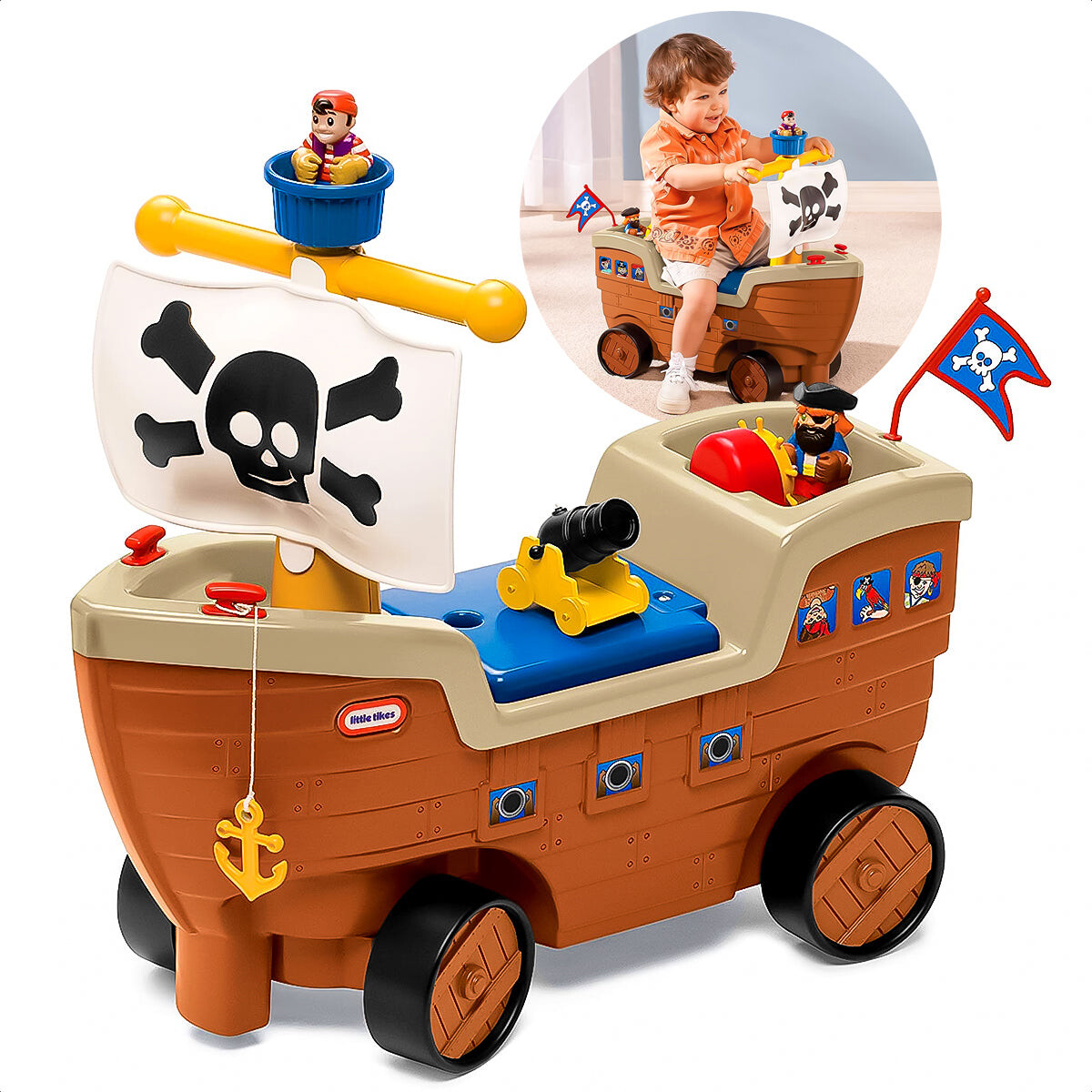 Auto Buggy Little Tikes Barco Pirata Con Accesorios 