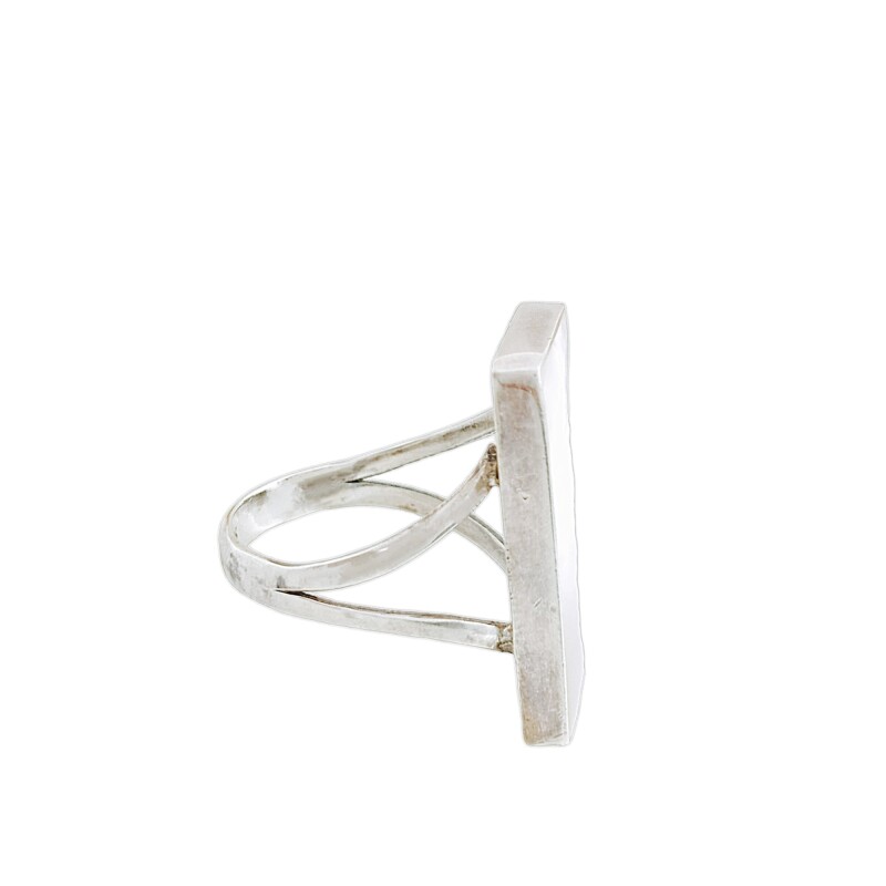 Anillo Rectangulo-Plata 925-Piedra Nacar-AN3371 conpiedra