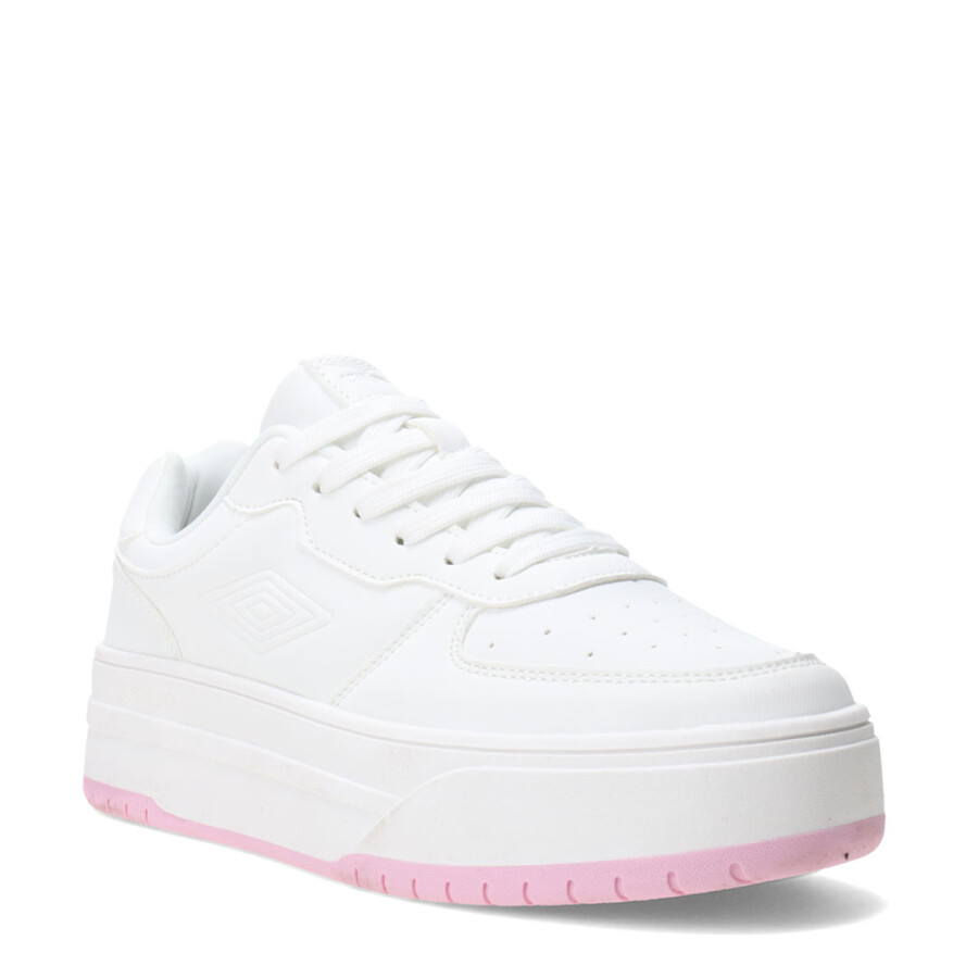 Championes de Mujer Umbro Milo High Blanco - Rosado