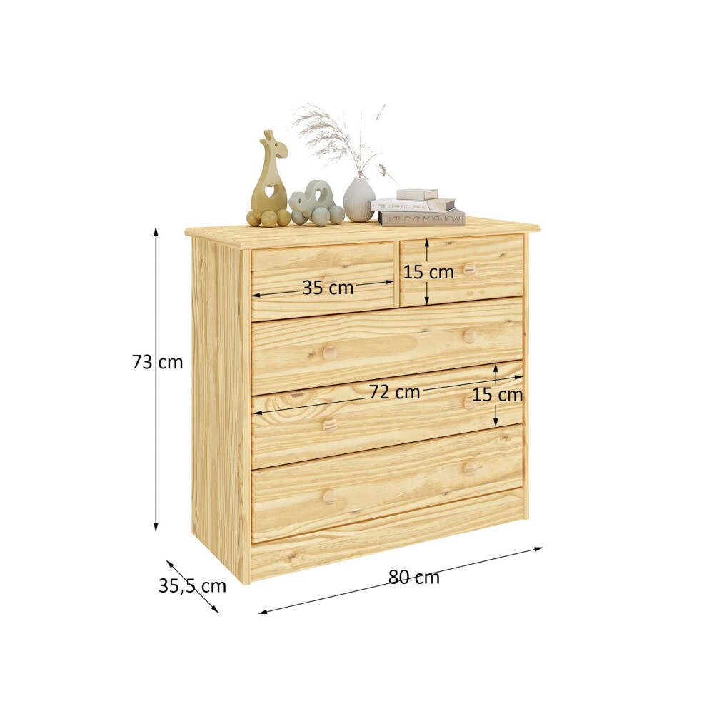 CÓMODA MADERA NATURAL-BEIGE FOREST
