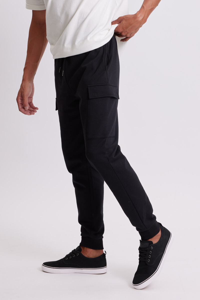 Pantalón deportivo cargo Negro