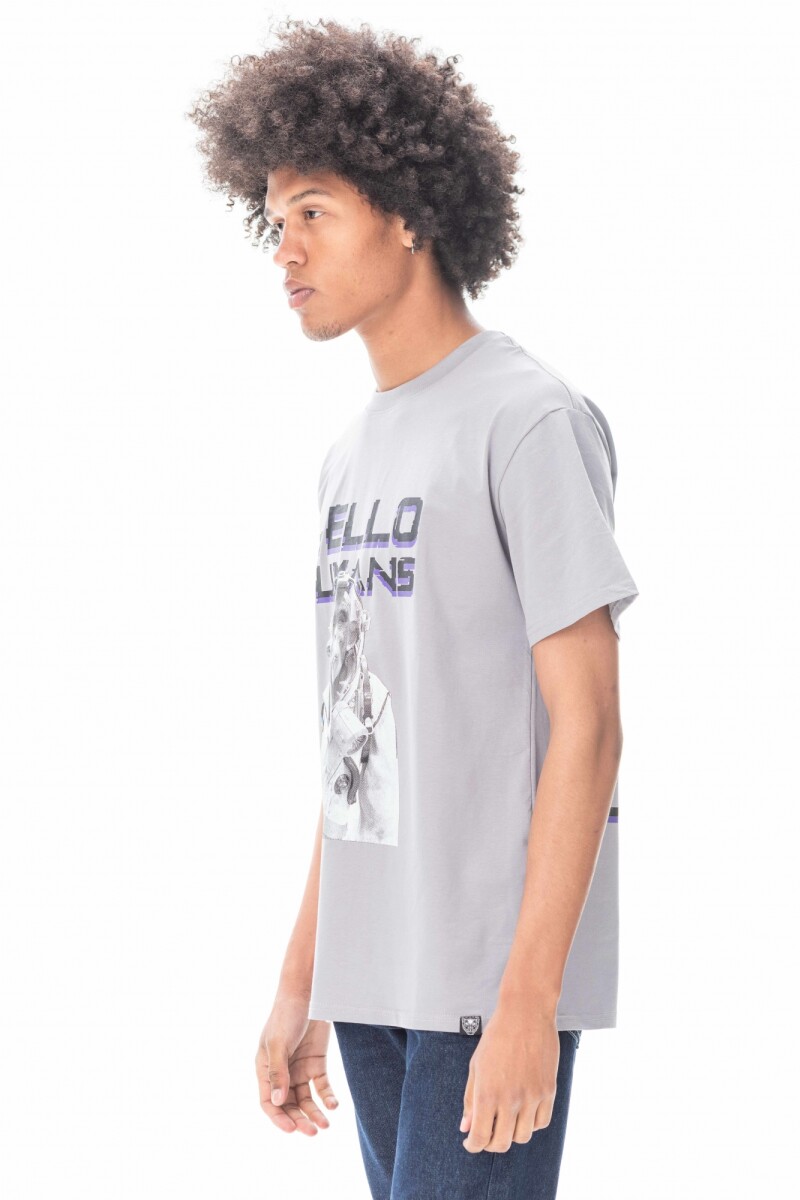Remera Hello Gris
