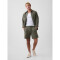 V-7IN LINEN COTTON EASY SHORT MESCULEN GREEN