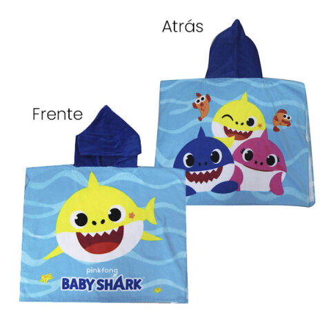 Bata Poncho de baño Baby Shark CELESTE