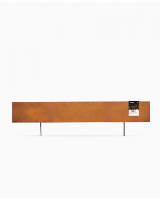 Fleje Separador 20cm x 1.2m - Acero Corten 2mm - Con estacas