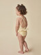 Traje De Baño Estampado Seersuker Amarillo Claro