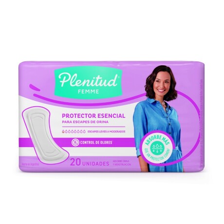 PLENITUD PROTECTORES DIARIOS ESENCIAL FEMME 20 UNIDADES PLENITUD PROTECTORES DIARIOS ESENCIAL FEMME 20 UNIDADES