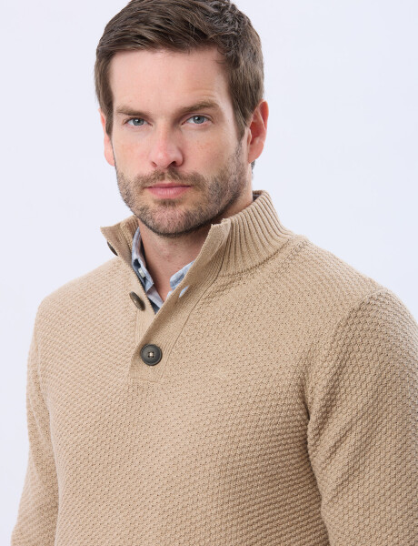 BUZO TEJIDO TEXTURADO Beige