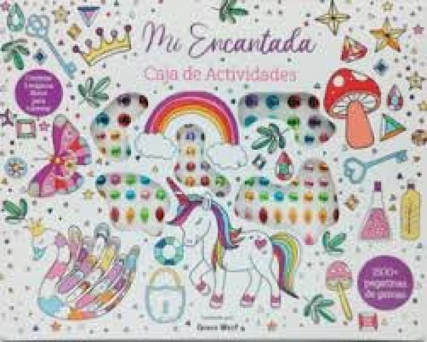 MI ENCANTADA. CAJA DE ACTIVIDADES CON PEGATINAS DE GEMAS 