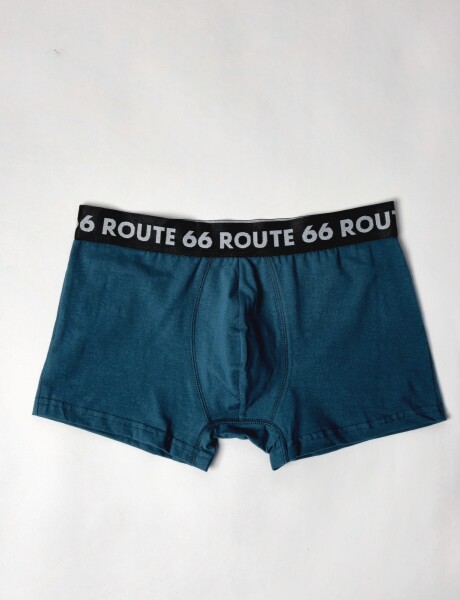 Boxer de algodon con lycra liso Fresh Petroleo