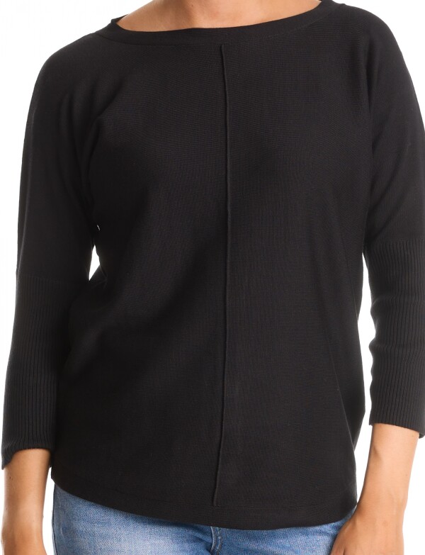 Buzo Espalda Botones NEGRO
