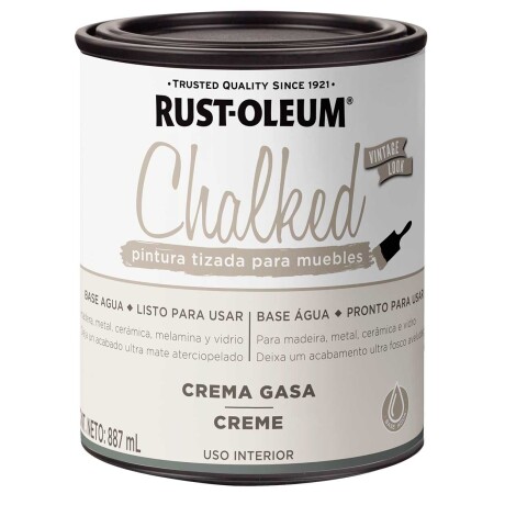 Esmalte Tizado Chalked 0.9L Rust-Oleum Crema Gasa