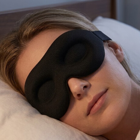 Tapaojos con almohadilla para viaje Negro