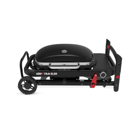 Parrilla a gas Weber Traveler Compact portátil plegable Negra