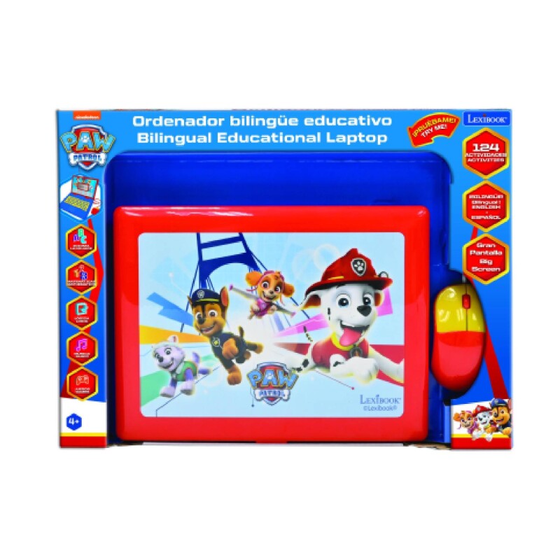 Laptop Disney Lexibook educativa bilingüe diseño Paw Patrol