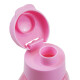 Botella caramañola plástica con tapón 600 ml ROSADO