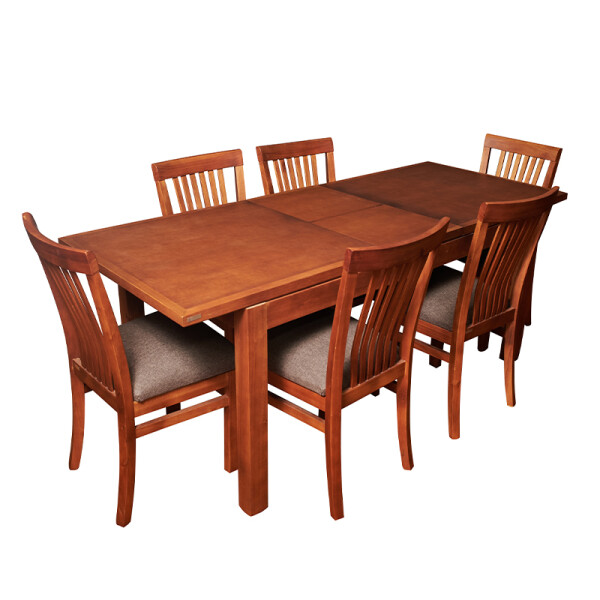 Juego de Comedor Recto Extensible 6 Sillas Juego de Comedor Recto Extensible 6 Sillas