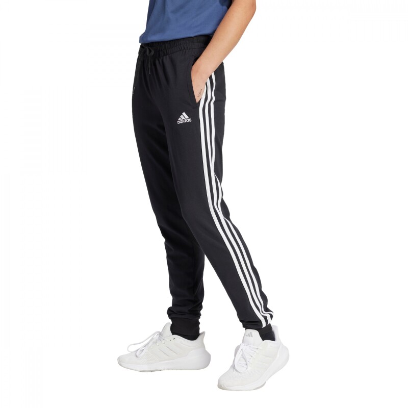 Pantalón Largo Essentials 3 Strips de Mujer Negro