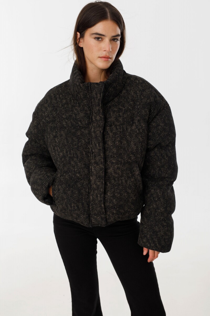 Campera Tejida Cascais Negro/beige