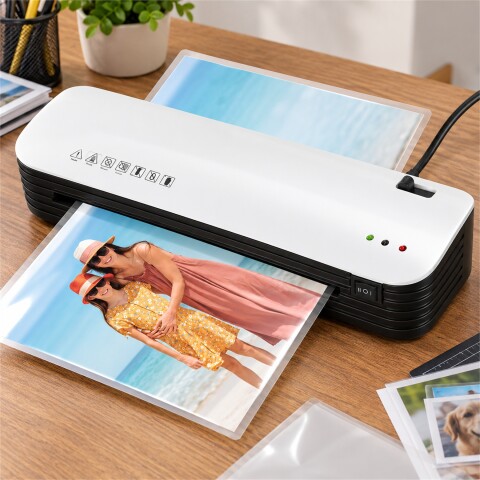 Plastificadora Laminadora A4 Frío Calor 220V Blanco