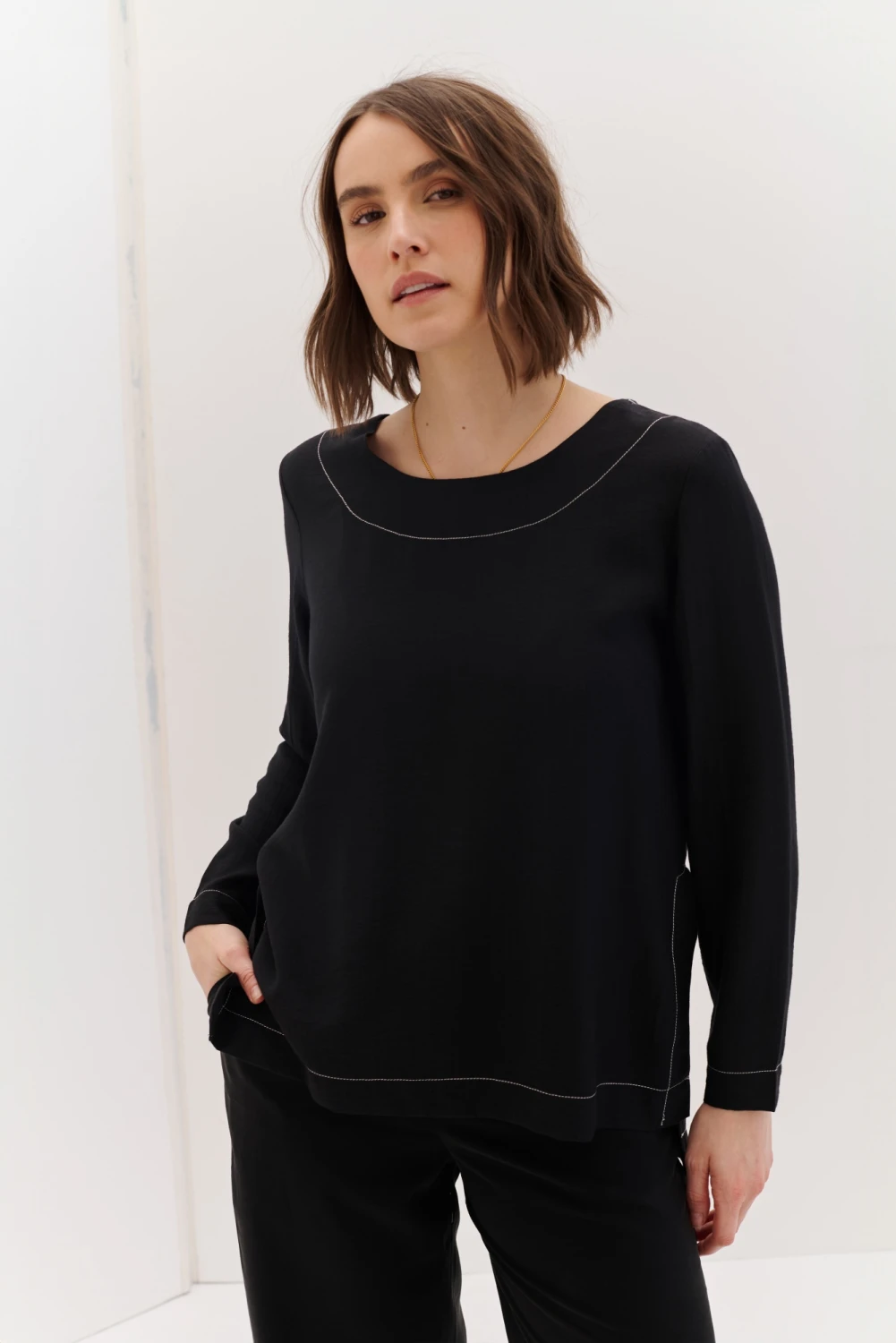 BLUSA BIANCA negro 3