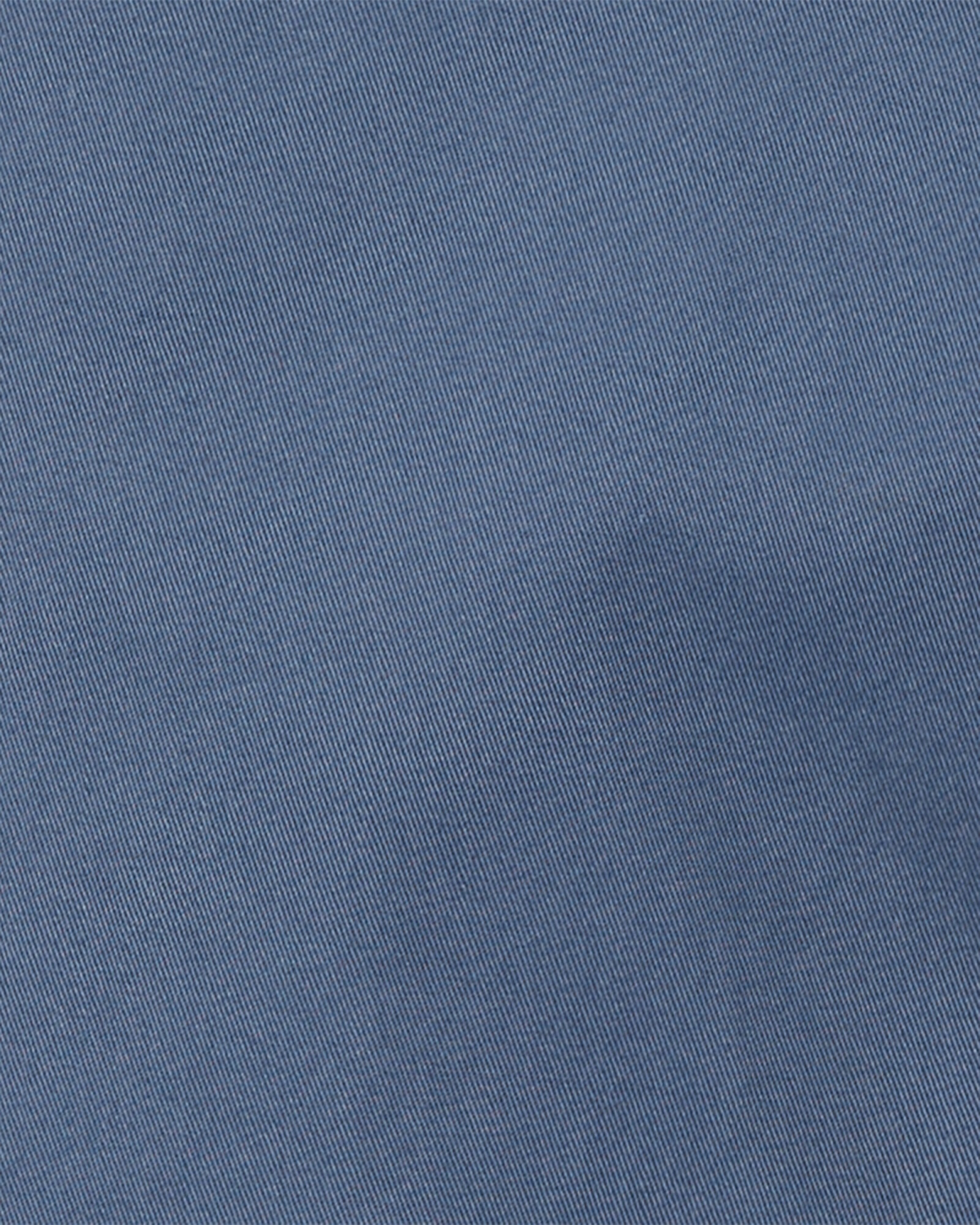 Pantalón clásico de sarga, entallado, azul. Talles 2-5T Pantalón clásico de sarga, entallado, azul. Talles 2-5T