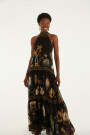 VESTIDO LARGO HALTER Negro