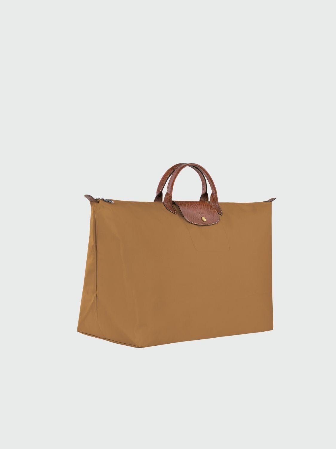 Longchamp -Bolso de viaje plegable con cierre y asa corta, Le pliage Beige