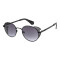 Lentes de sol De Acero Inoxidable Redondo Flap Gradiente/Negro