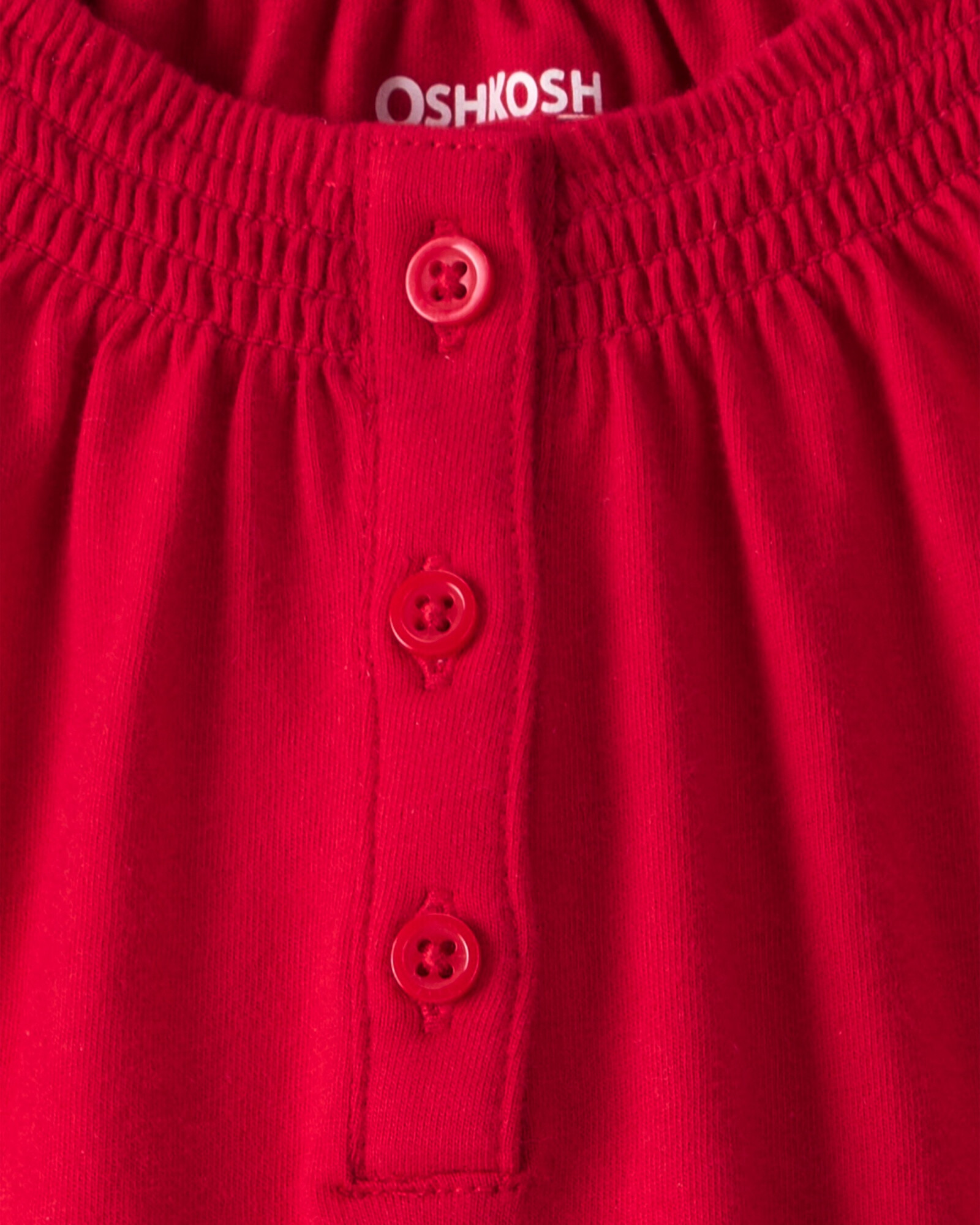 Body de algodón, tipo henley, rojo Sin color