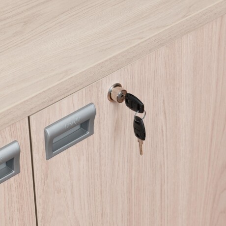 ARMARIO BAJO MADERA GRIS WORK 6 PUERTAS
